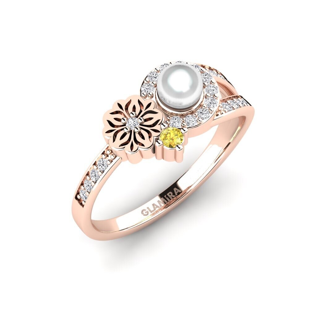 Rotgold 585 Gelber Saphir Ring Nzoroko