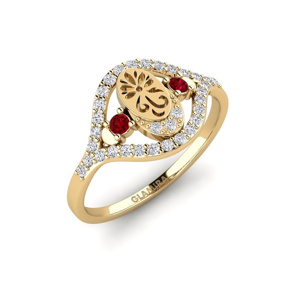 Red Zirconia Ring Panqara