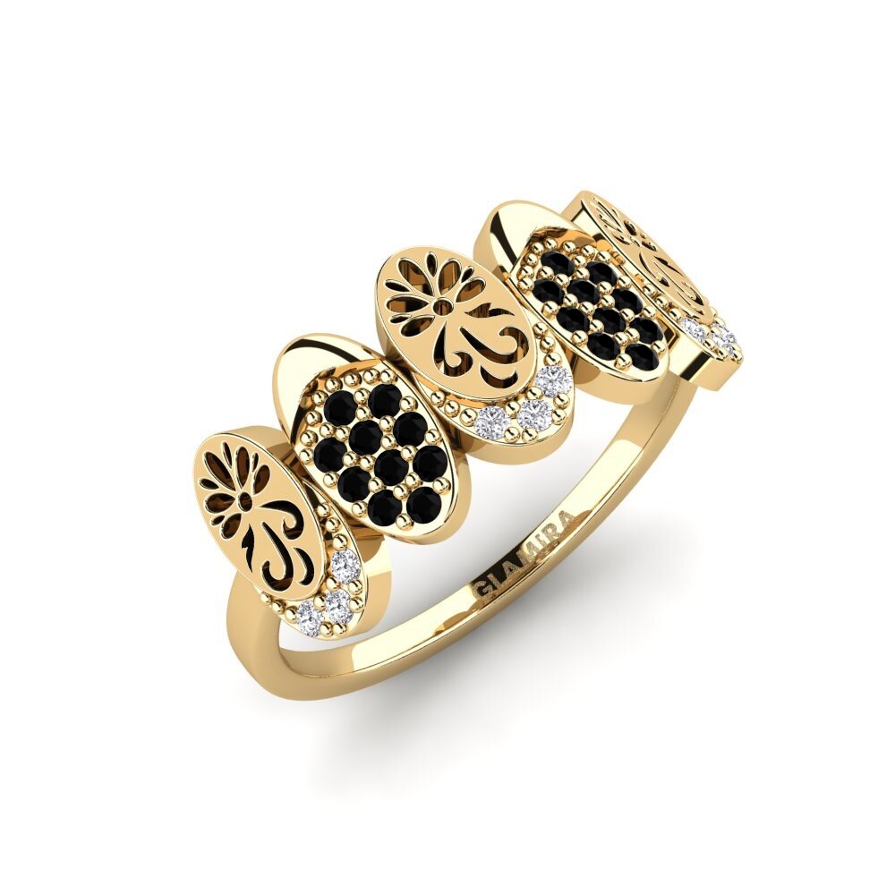 Zafiro negro Anillo Qobooru