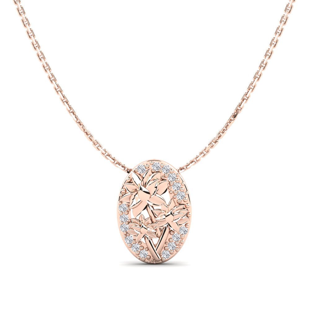 14k Oro Rosa Colgante de Mujer Reade