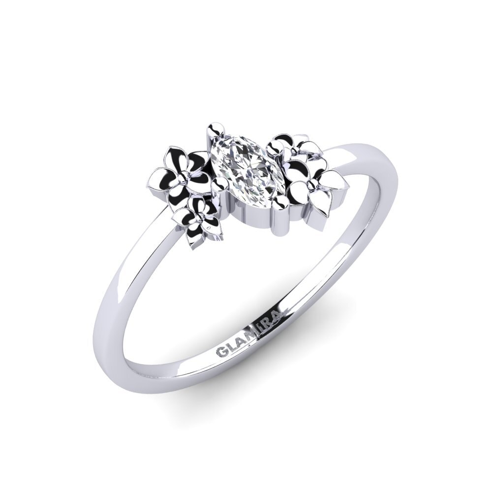White Silver Ring Rohen