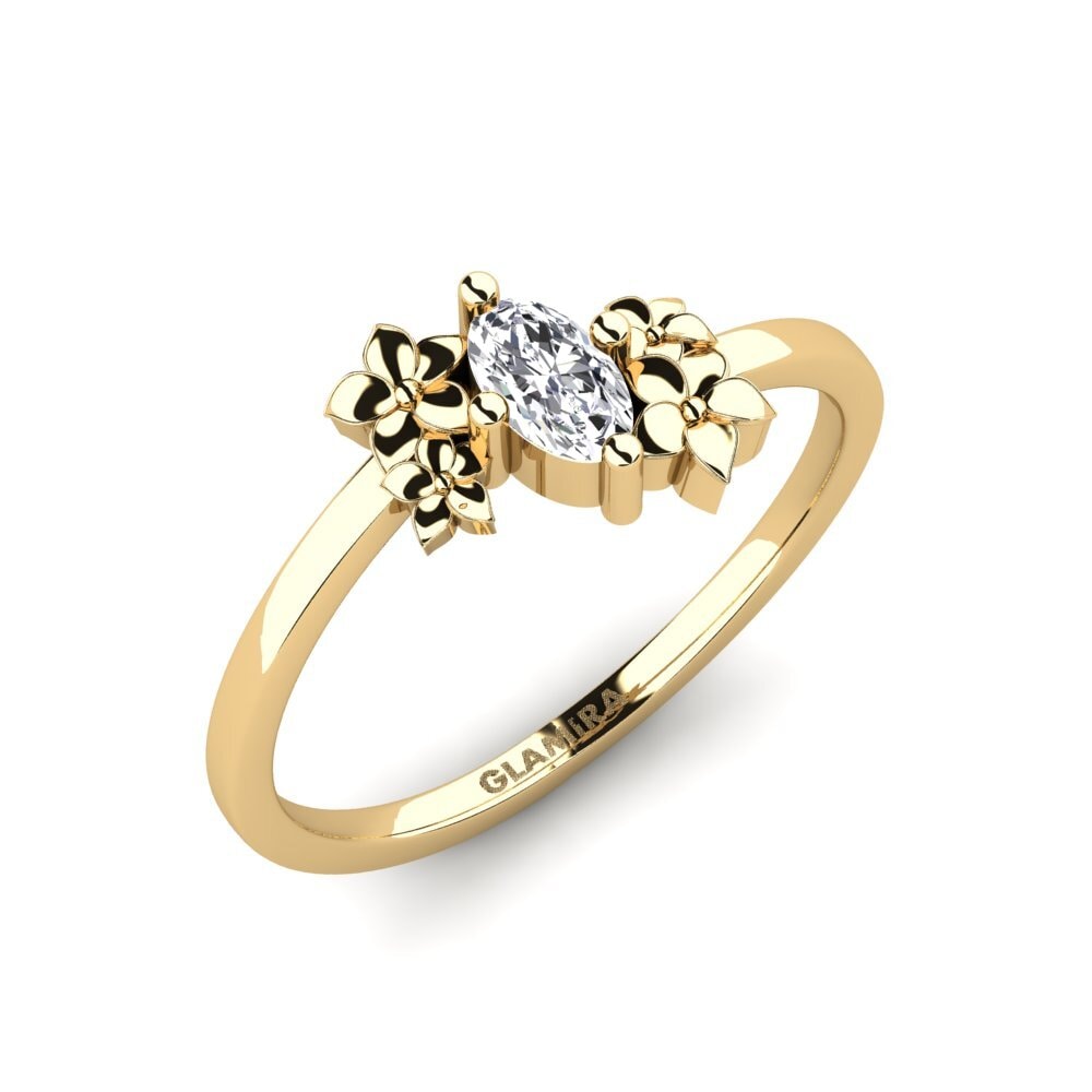 Vàng 9K Đá Moissanite Nhẫn Rohen