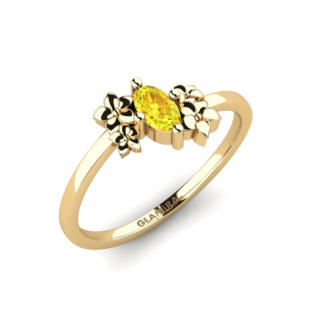 Gelber Saphir Ring Rohen