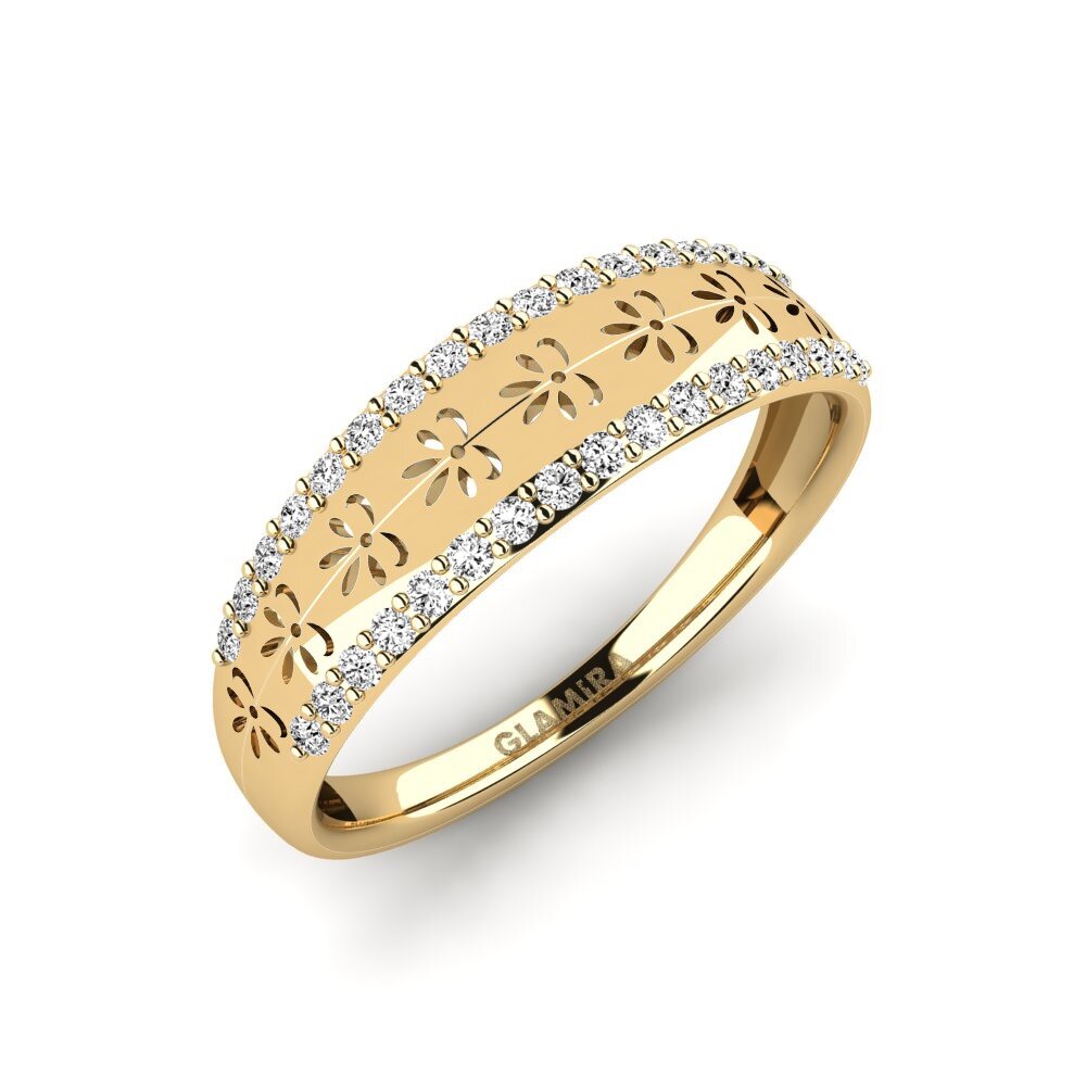 Vàng 9K Đá Moissanite Nhẫn Ruvara