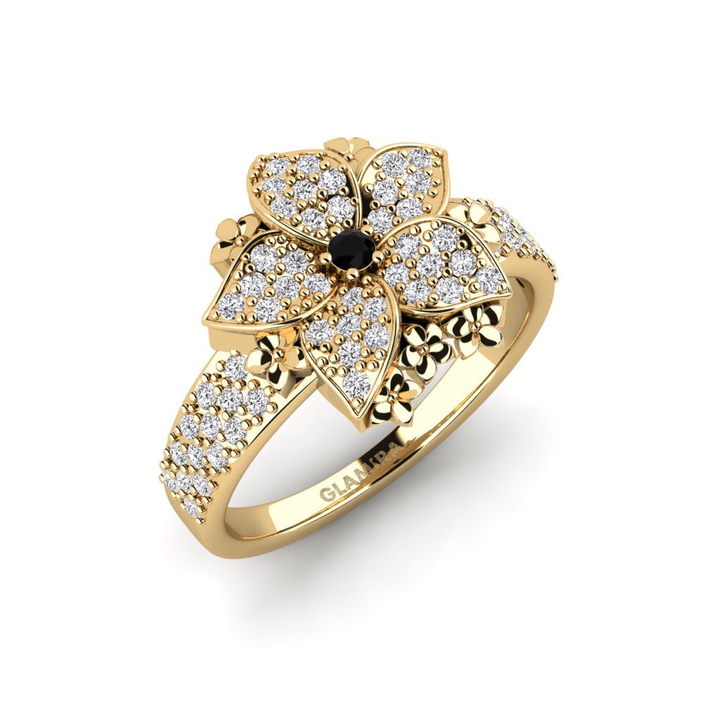 Diamante Negro Anillo Serin