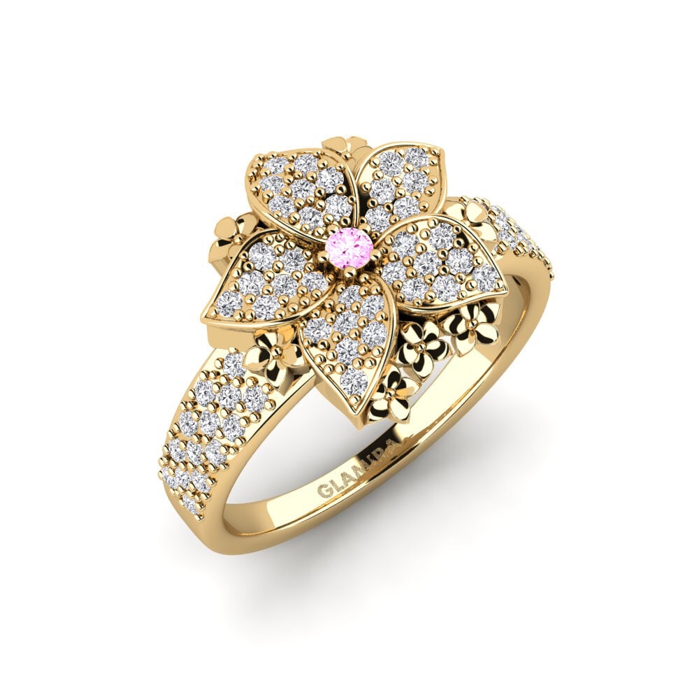 Zafiro Rosado Anillo Serin