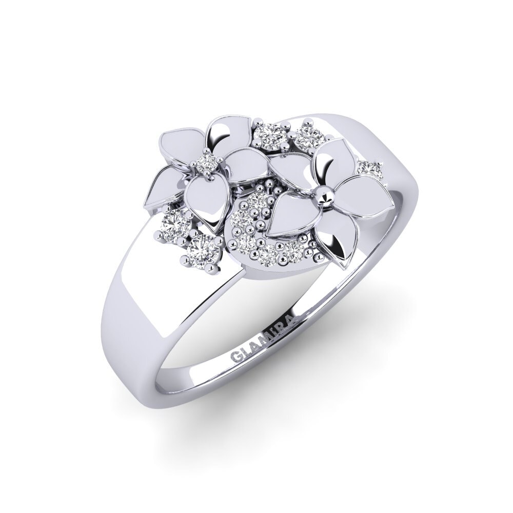 White Silver Ring Silven