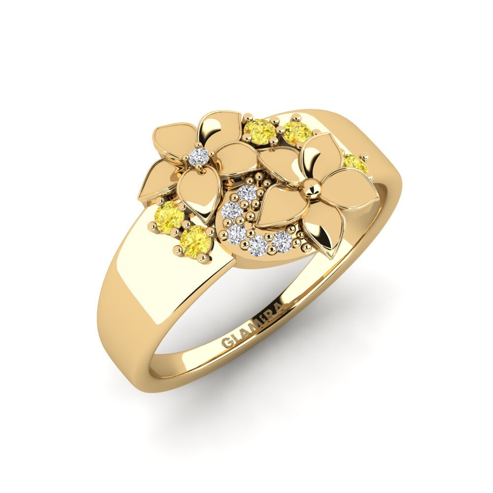 Gelber Saphir Ring Silven