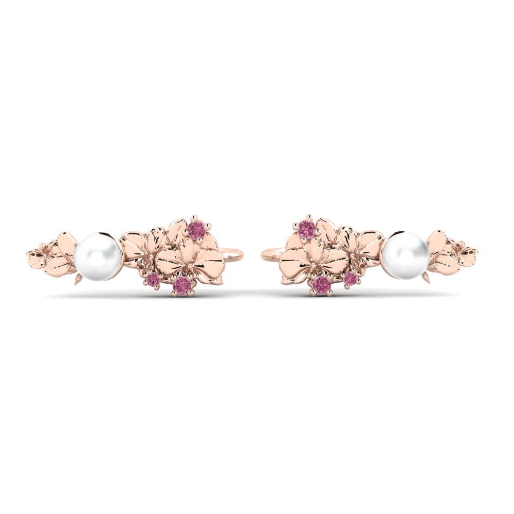 Rotgold 375 Rhodolit-Granat Damen ohrring Sohae - A