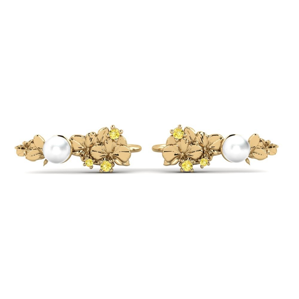 Yellow Sapphire Women's Earring Sohae - A