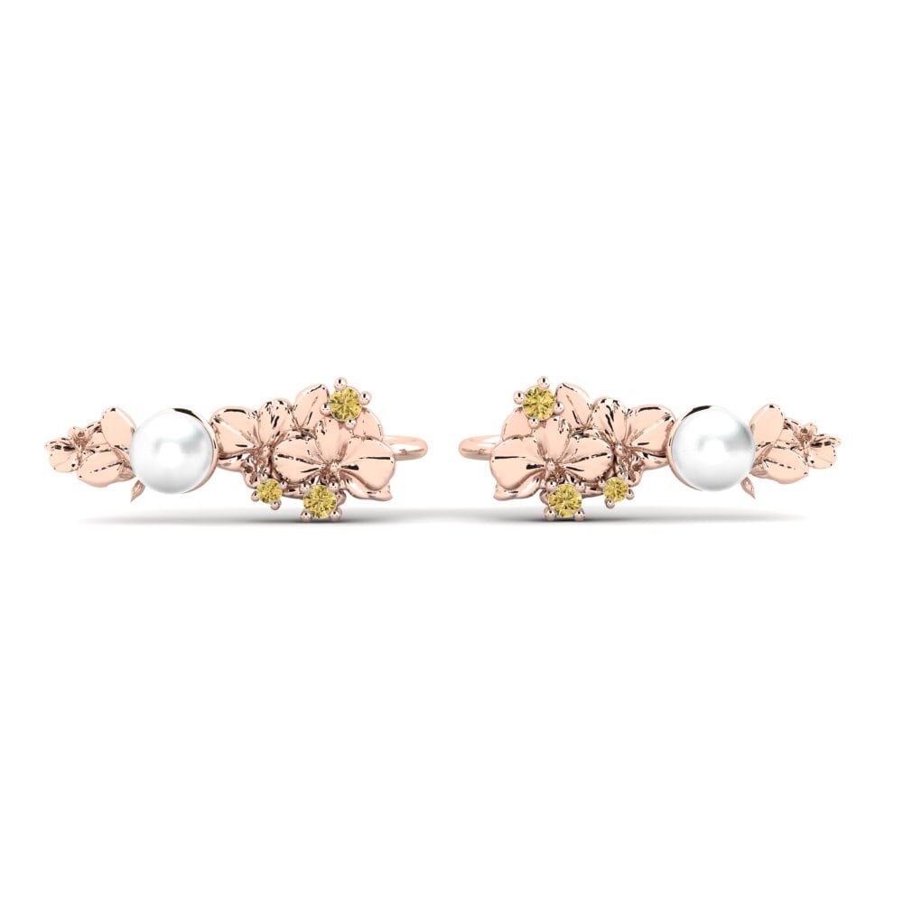 Vàng Hồng 14K Kim Cương Vàng Bông tai nữ Sohae - A