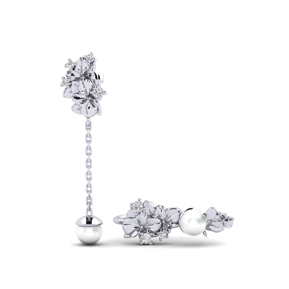 White Silver Women's Earring Sohae - SET