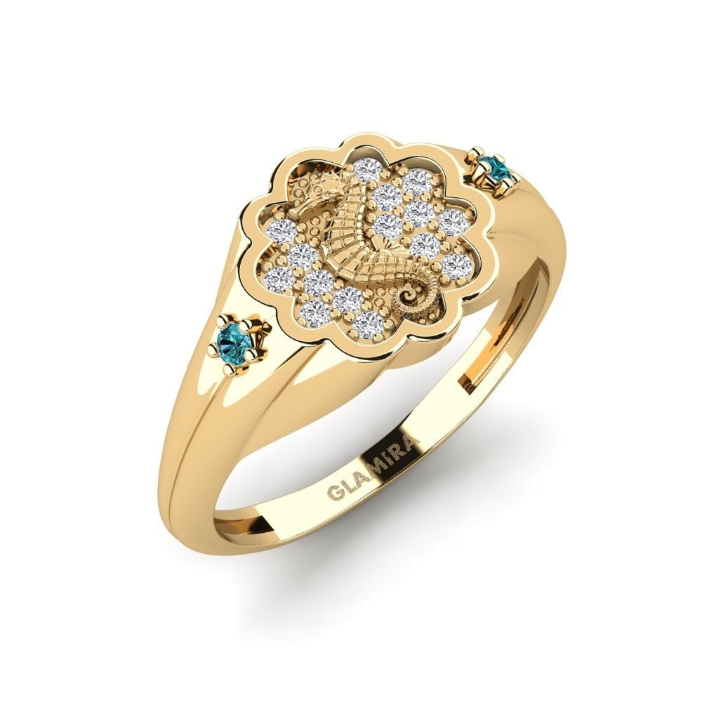 Diamante Azul Anel Surridenti