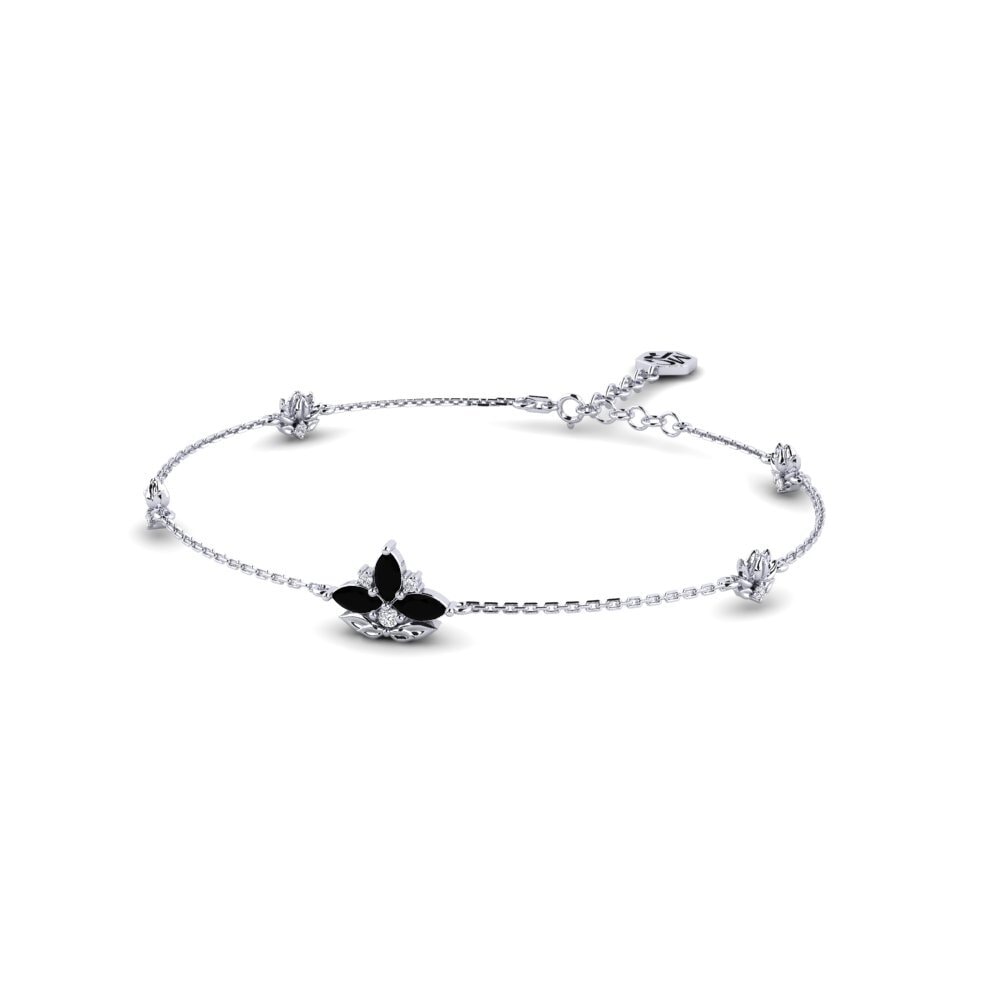 Paladio Diamante Negro Pulsera de Mujer Tactilia