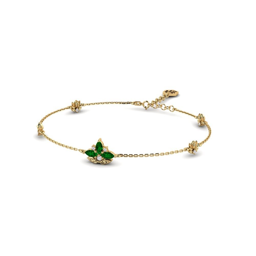 Zircônia Verde Pulseira Feminino Tactilia