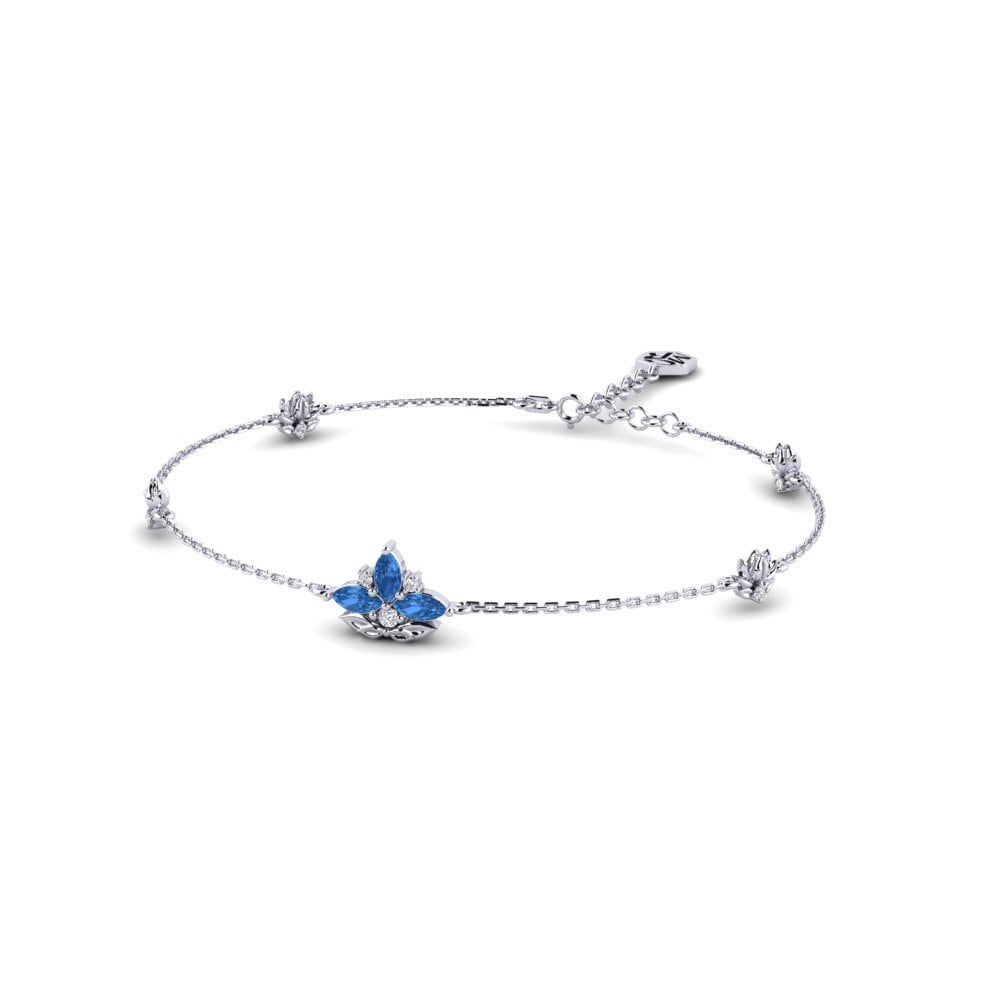 Paladio Circonita Azul Oscuro Pulsera de Mujer Tactilia