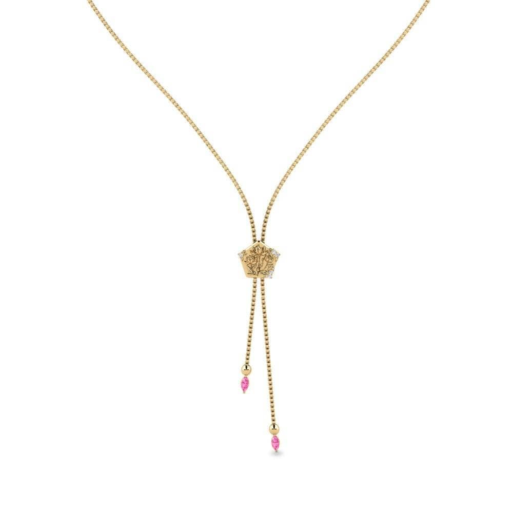 Zafiro Rosado Collar de Mujer Taxaceae