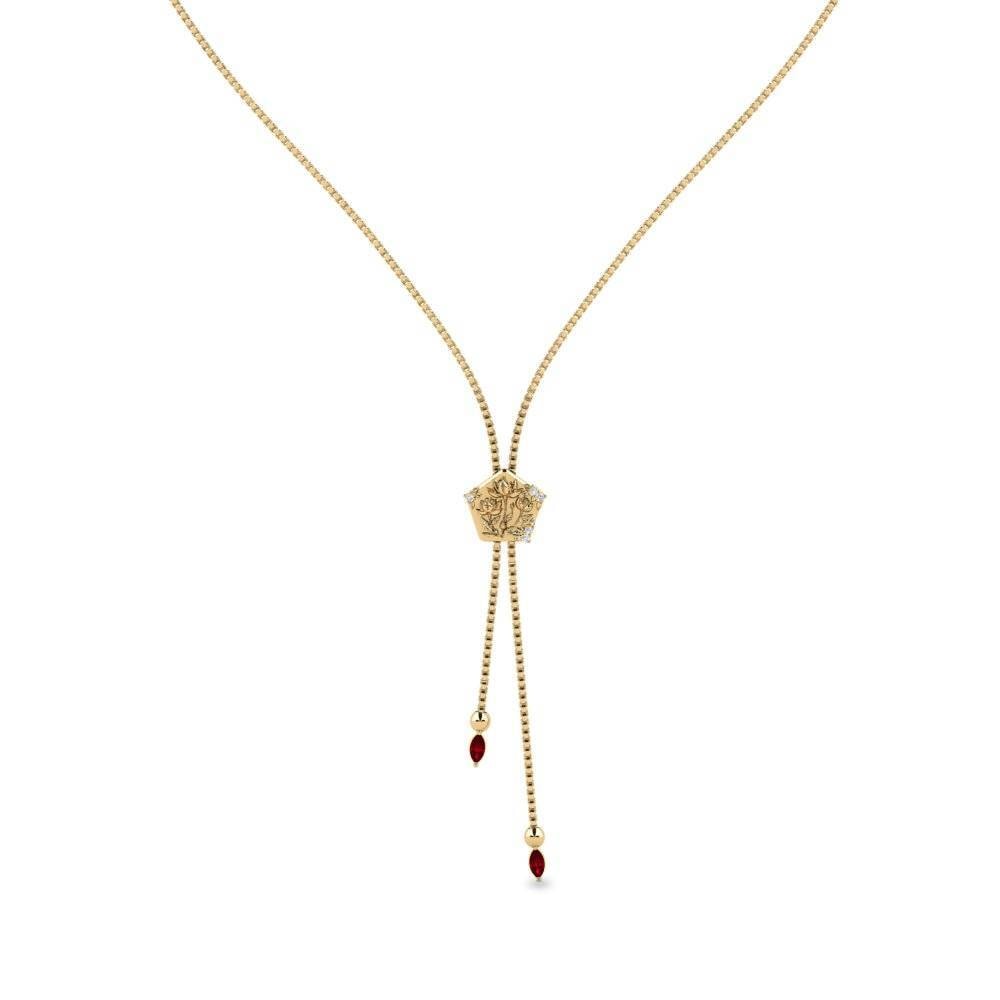 Red Zirconia Women's Necklace Taxaceae