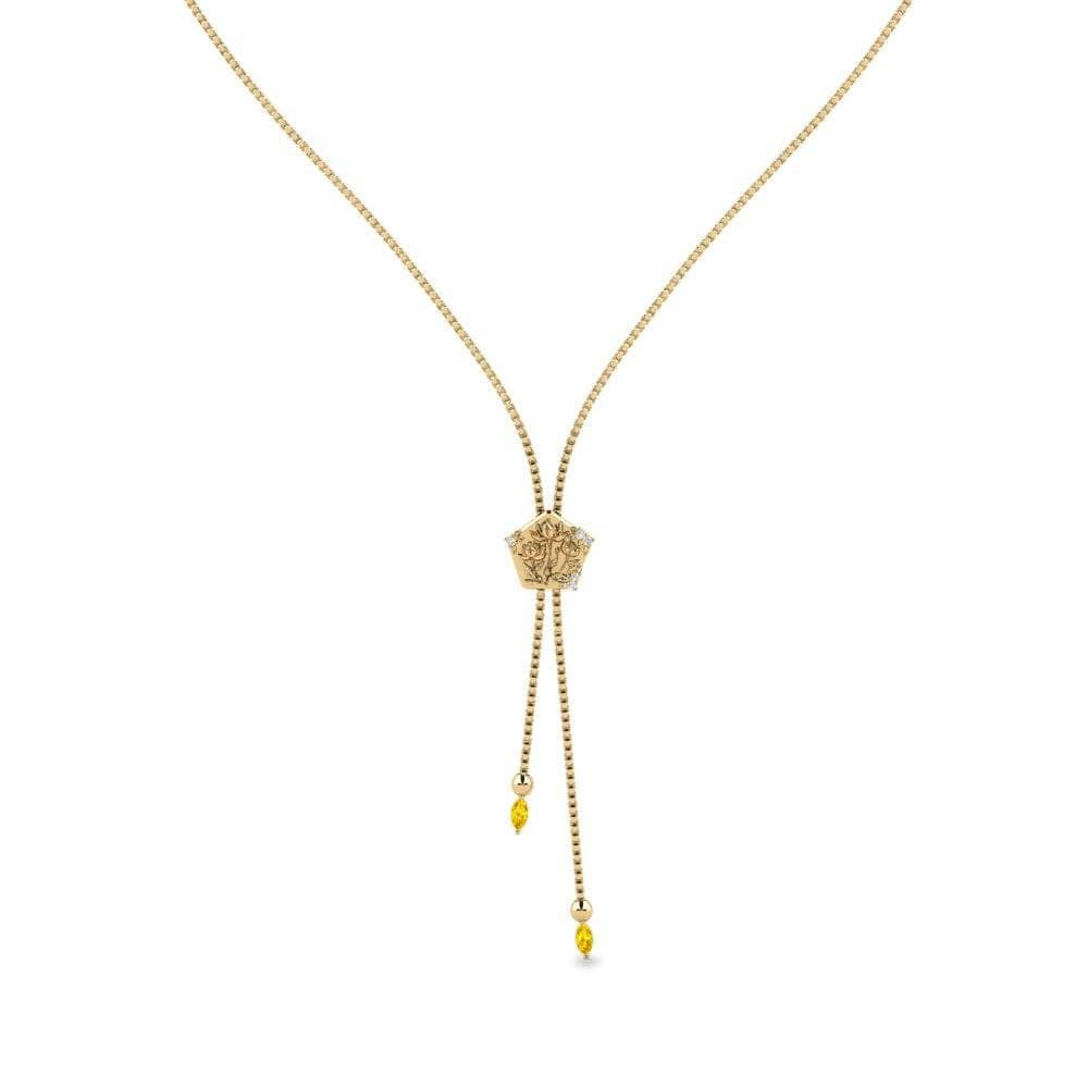 Yellow Sapphire Women's Necklace Taxaceae