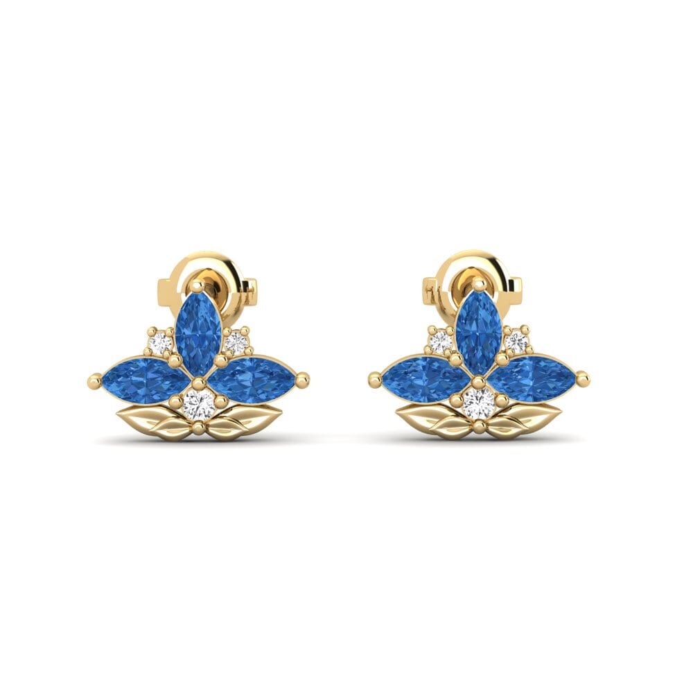 Marquise Dunkelblauer Zirkonia Damen ohrring Templonza