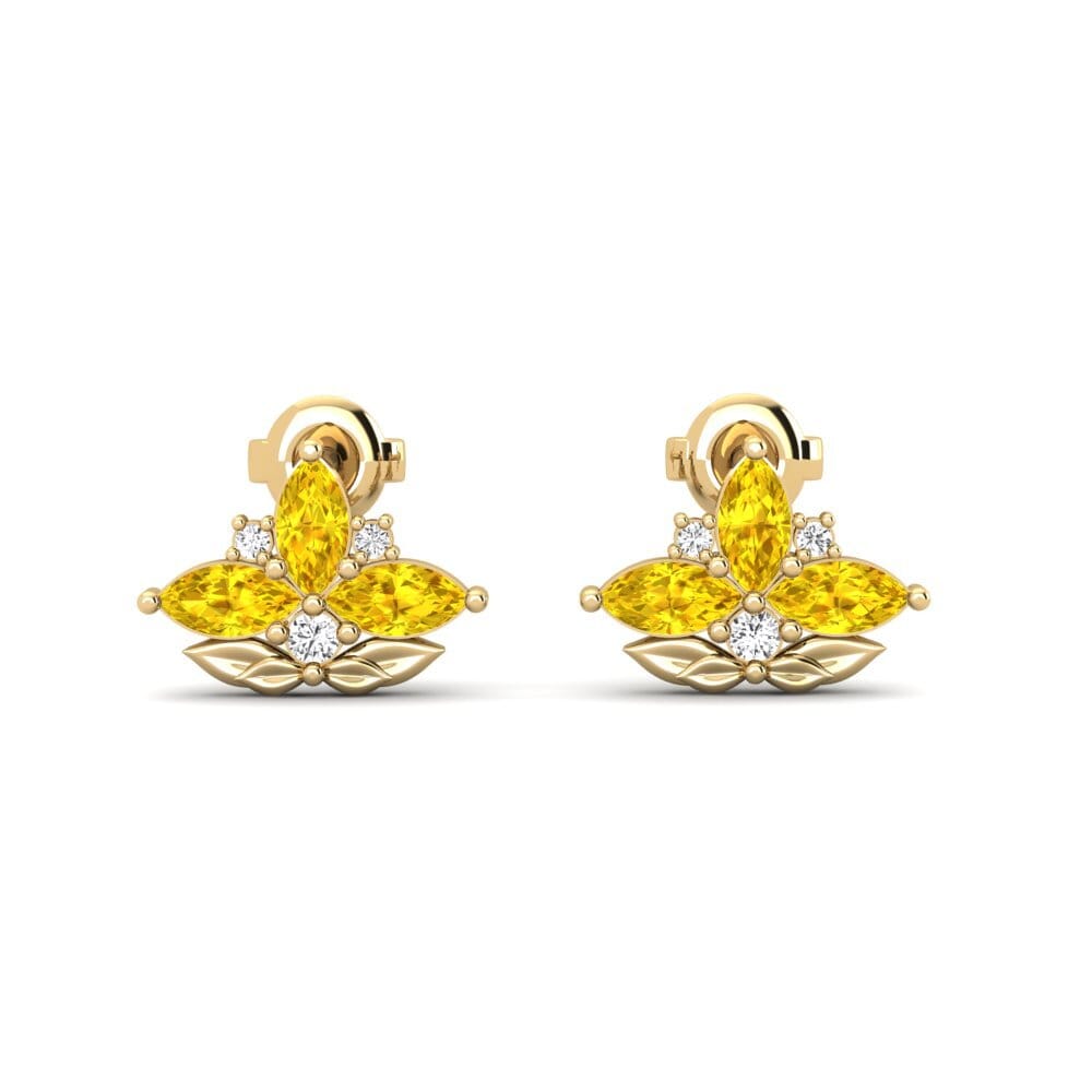 Marquise Gelber Saphir Damen ohrring Templonza