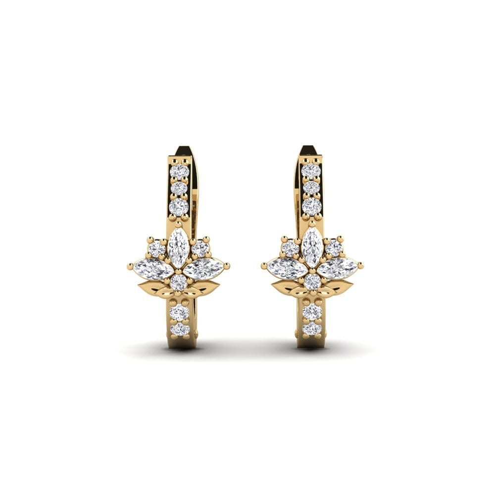 Marquise Labor-gezüchteter Diamant Damen ohrring Umbrosa