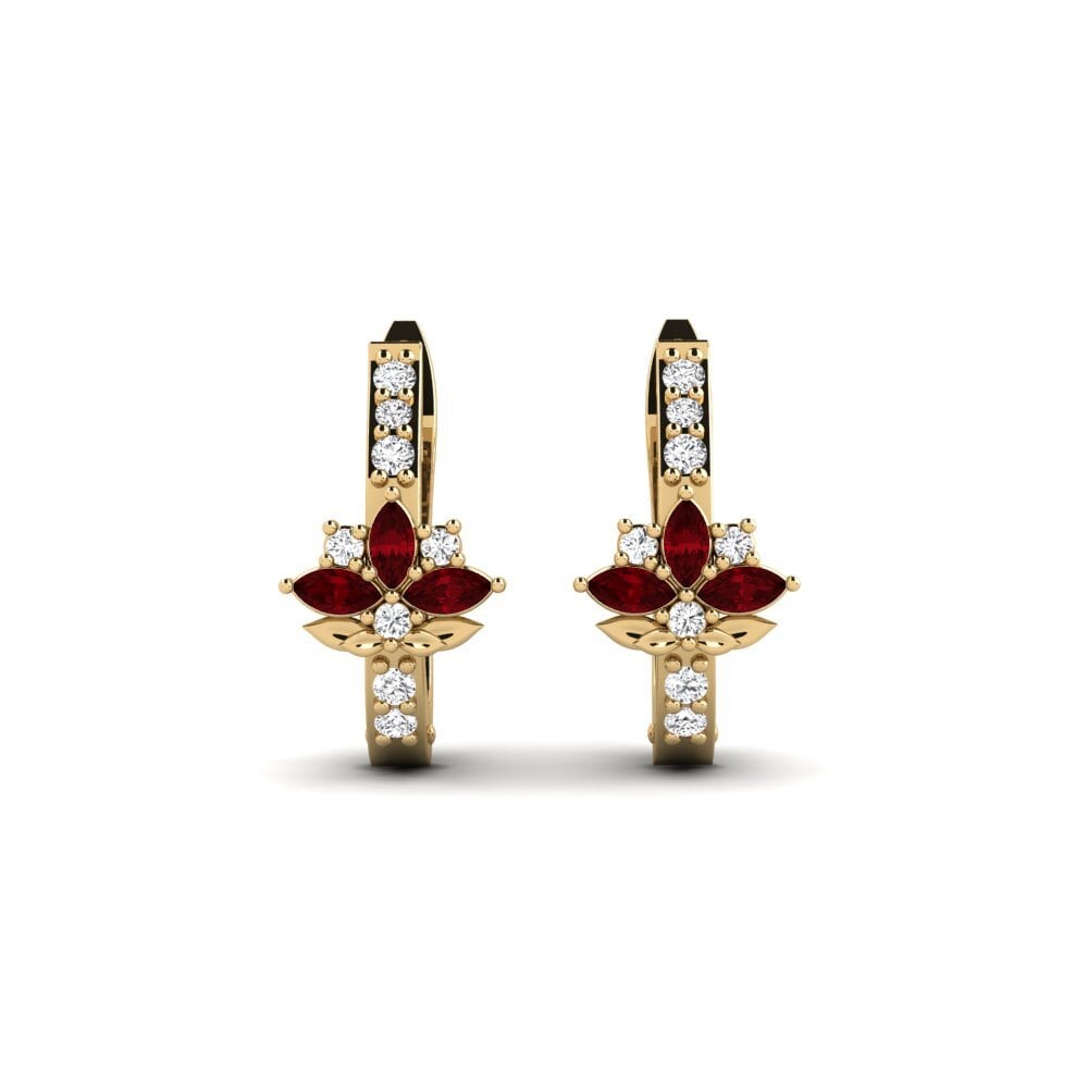 Marquise Roter Zirkonia Damen ohrring Umbrosa
