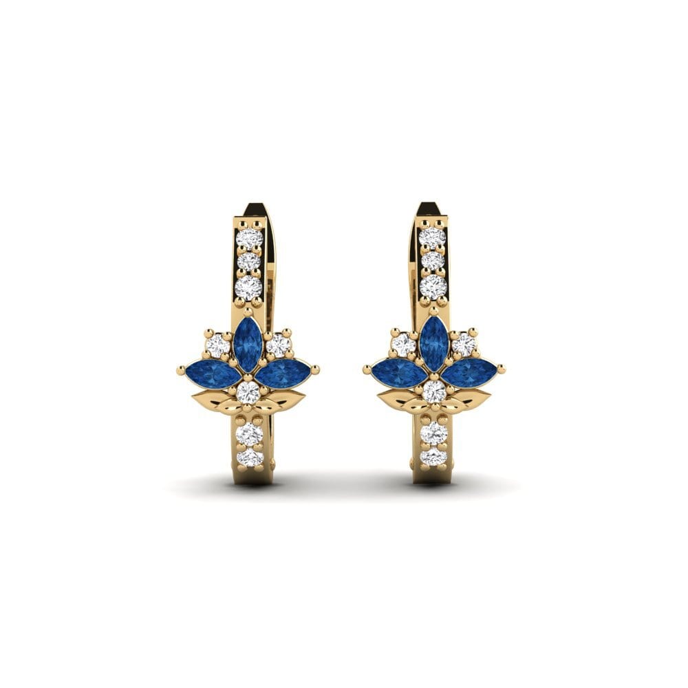 Marquise Dunkelblauer Zirkonia Damen ohrring Umbrosa