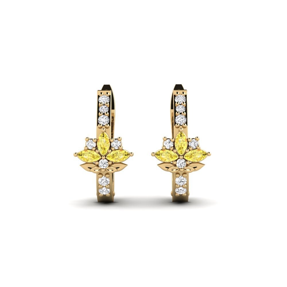 Marquise Gelber Saphir Damen ohrring Umbrosa