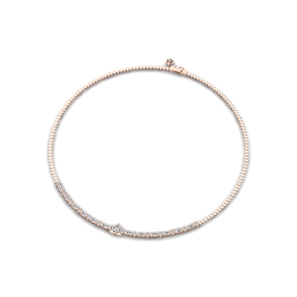 14k Oro Rosa Colliers Urkraft