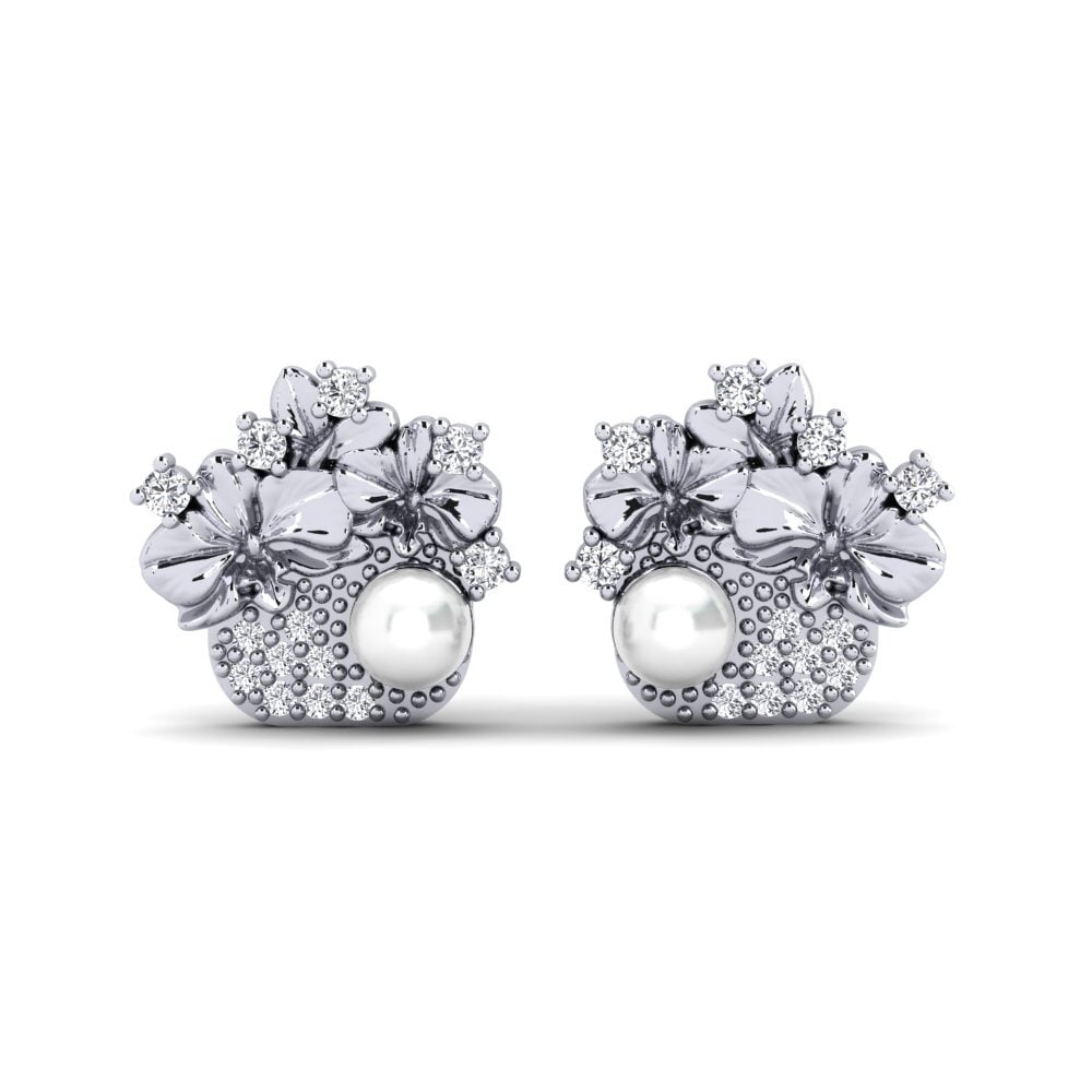 White Silver Women's Earring Valea