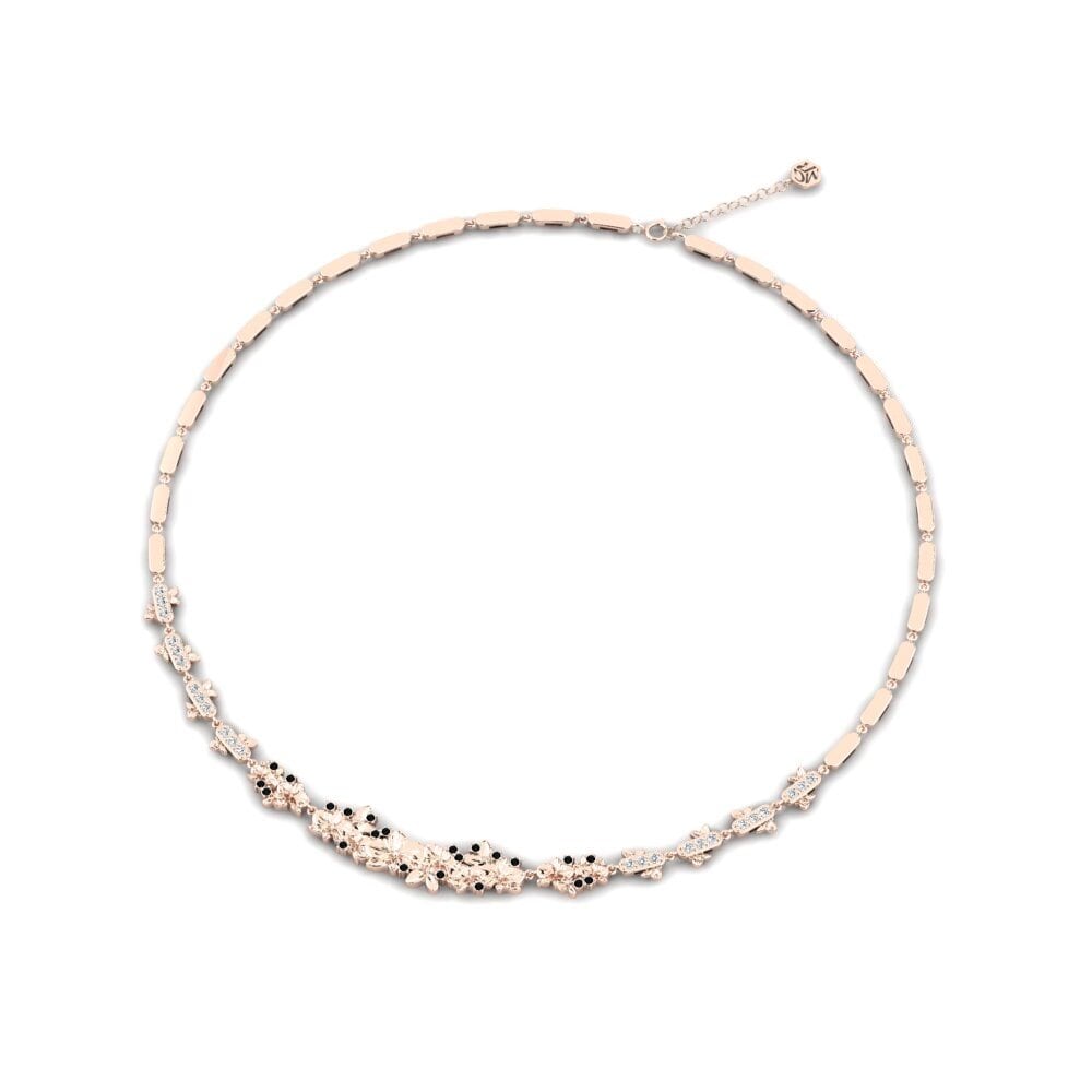 18k Oro Rosa Ónix Negro Colliers Valenor