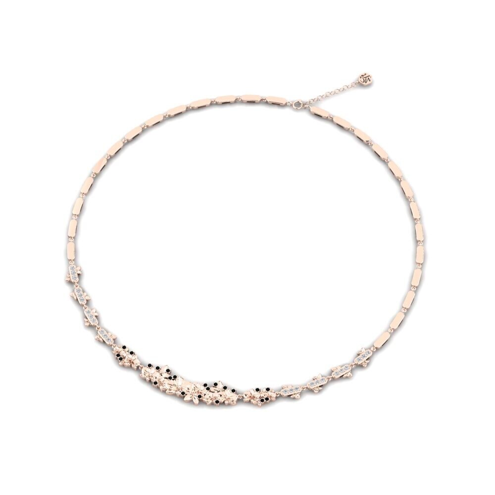 9k Oro Rosa Zafiro negro Colliers Valenor