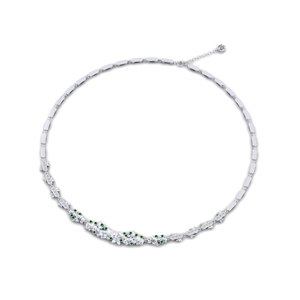Plata 925 Circonita Verde Colliers Valenor