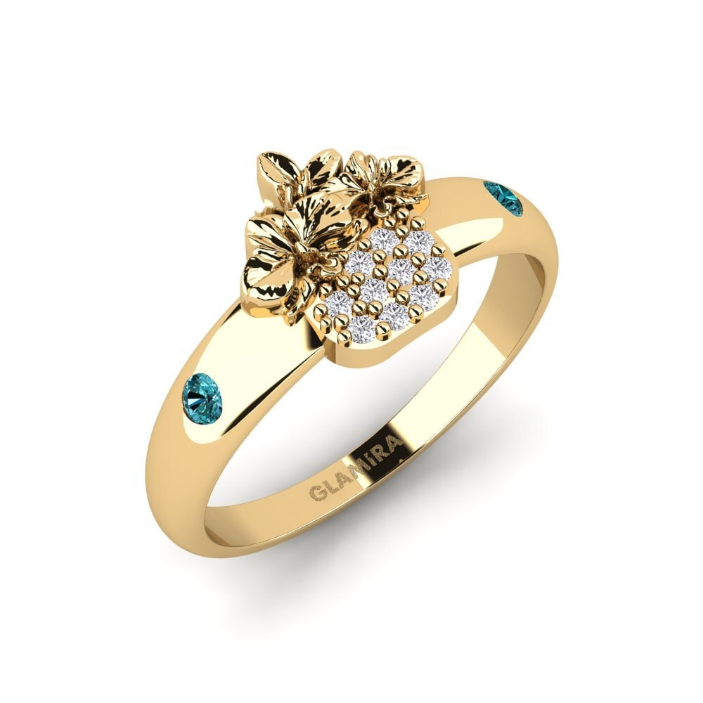 Diamante Azul Anel Veloria