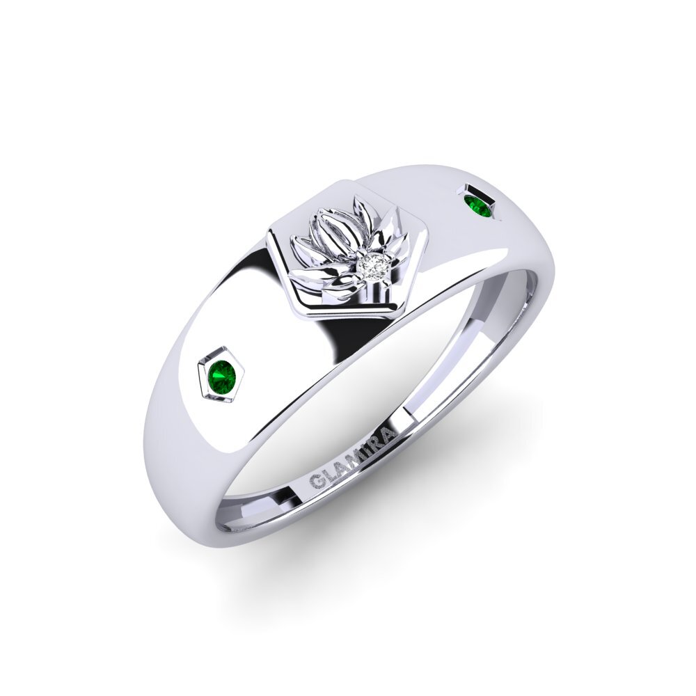 Platin trắng Đá Zirconia Xanh Nhẫn Vilsamhet