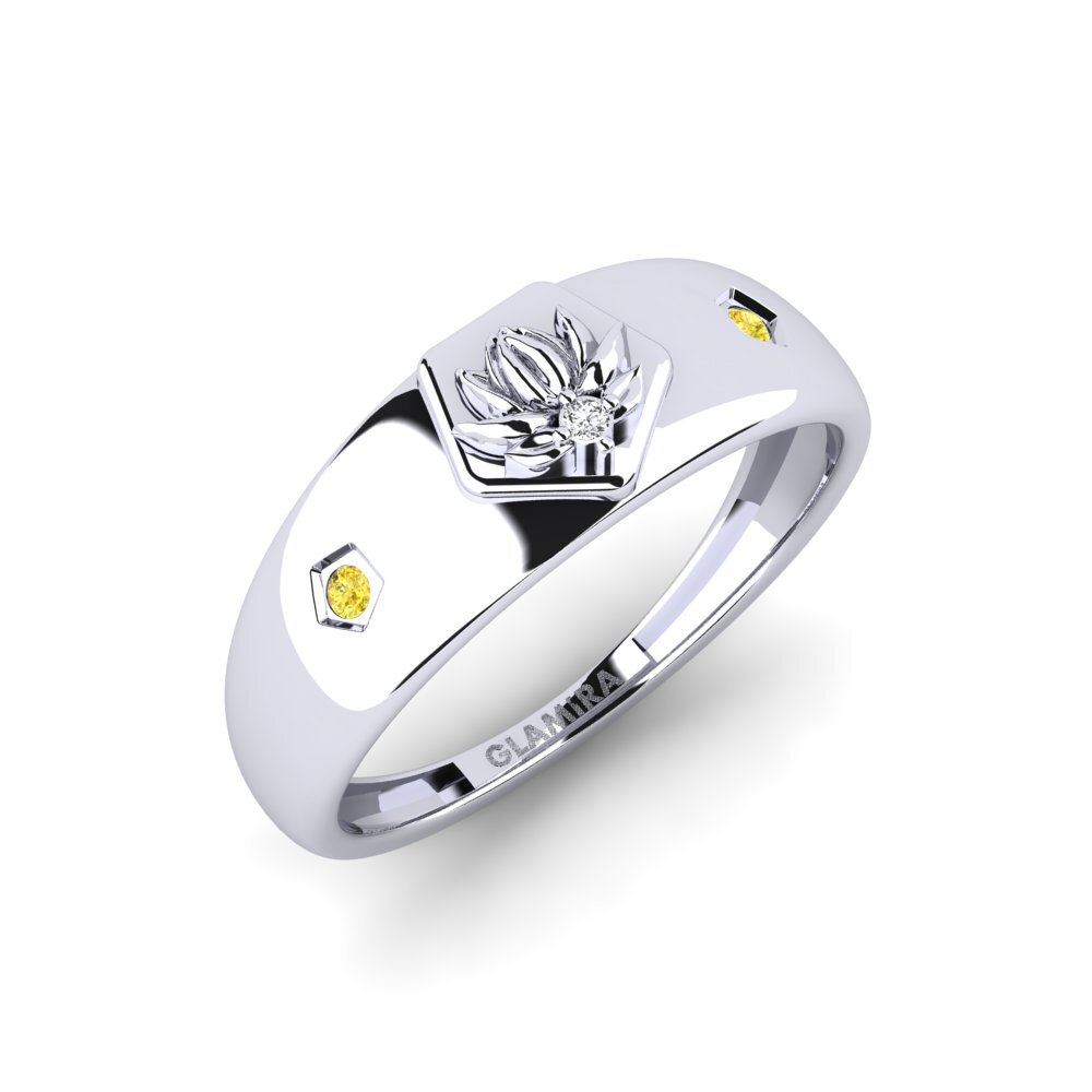 Vàng Trắng 14K Đá Sapphire Vàng Nhẫn Vilsamhet