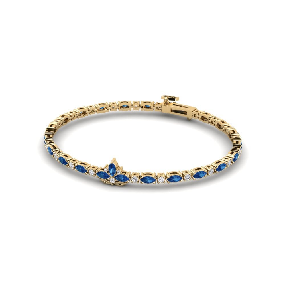 Circonita Azul Oscuro Pulsera de Mujer Vindstille