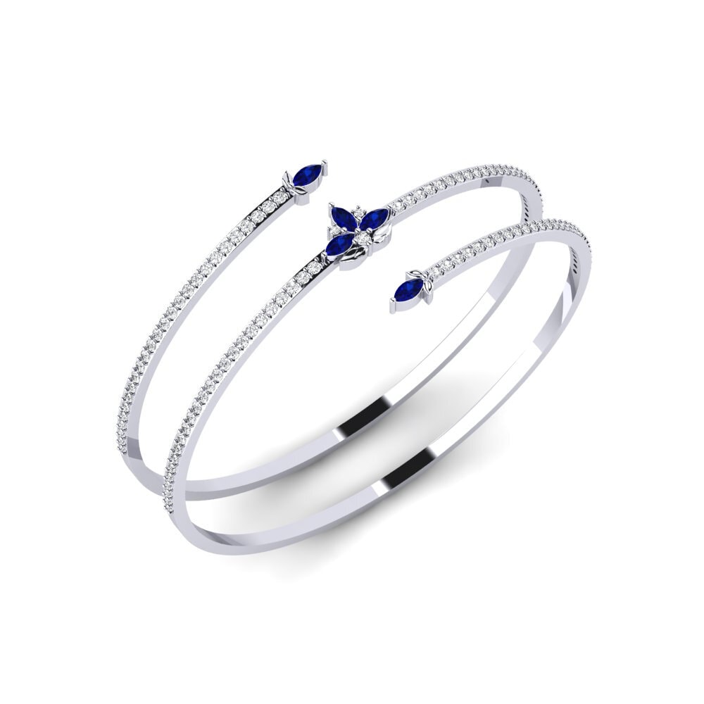 シルバ925 サファイア 女性ブレスレット Vitsippa