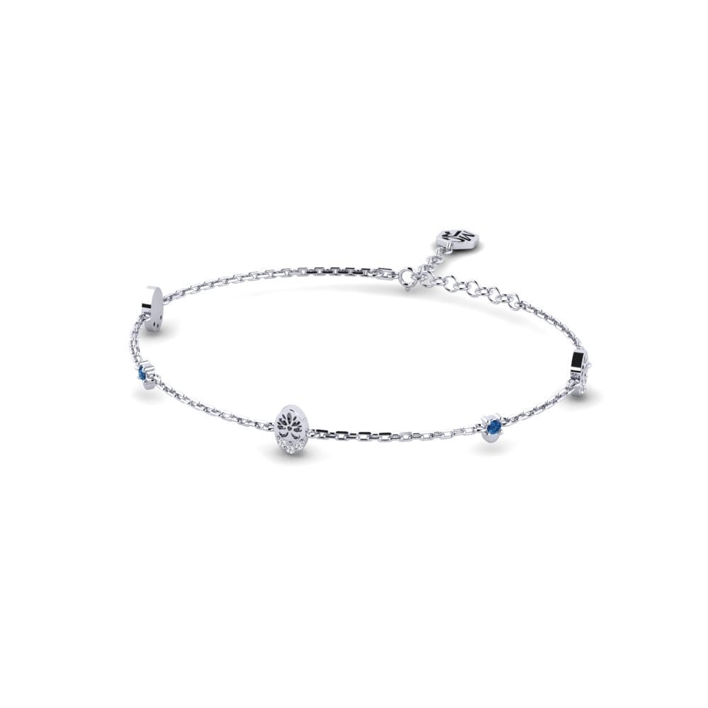 Paladio Circonita Azul Oscuro Pulsera de Mujer Wayta