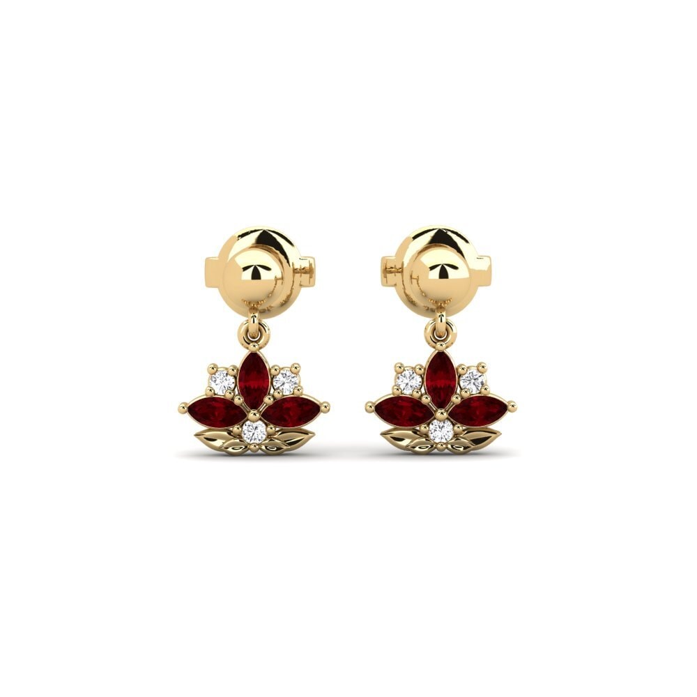 Marquise Roter Zirkonia Damen ohrring Caelamen