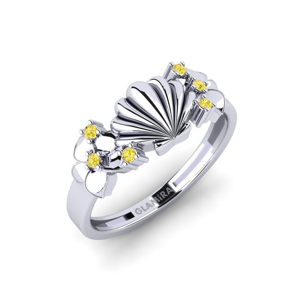 Vàng Trắng 14K Đá Sapphire Vàng Nhẫn đeo ngón út Clevore