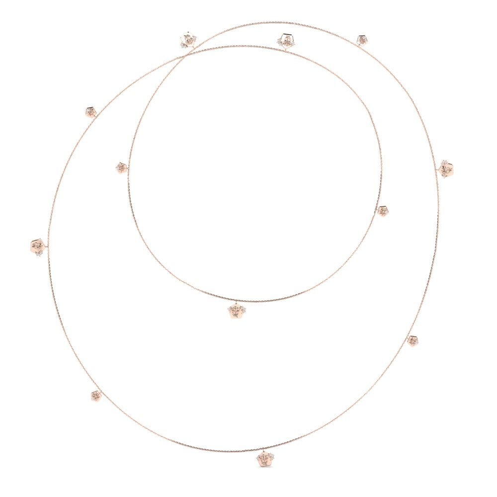 9k Oro Rosa Collar de Mujer Coniferophyta