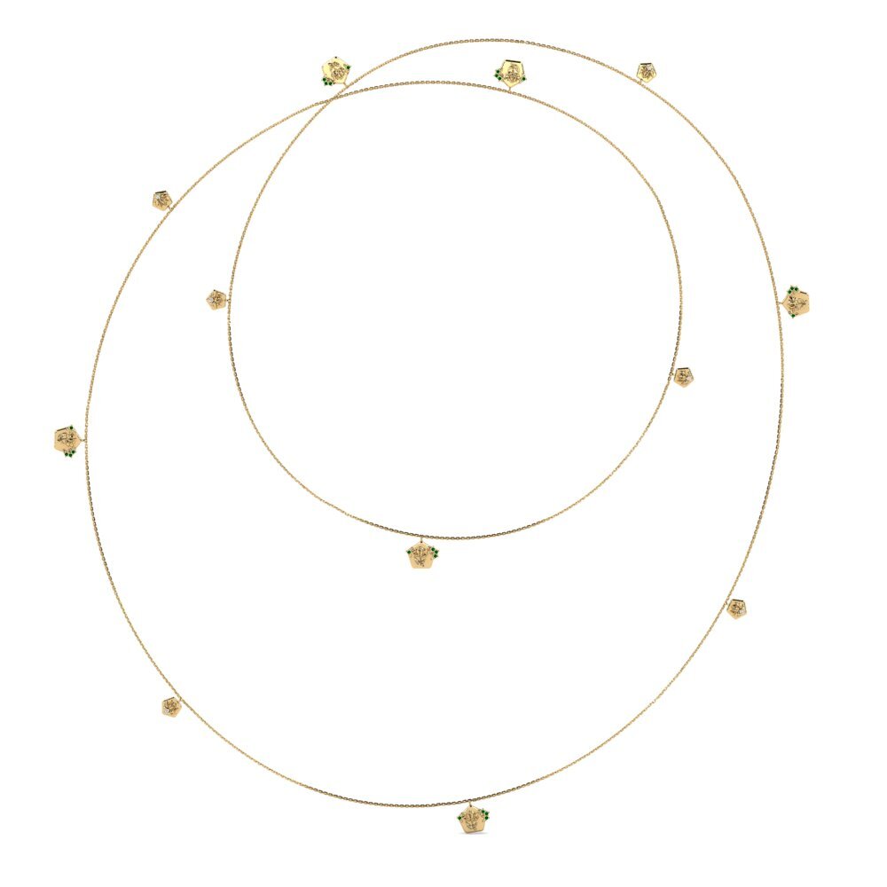 Green Zirconia Women's Necklace Coniferophyta