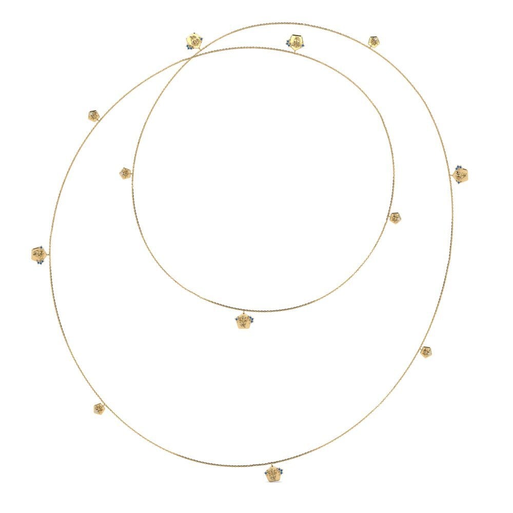 Đá Zirconia Xanh Lam Dây chuyền nữ Coniferophyta