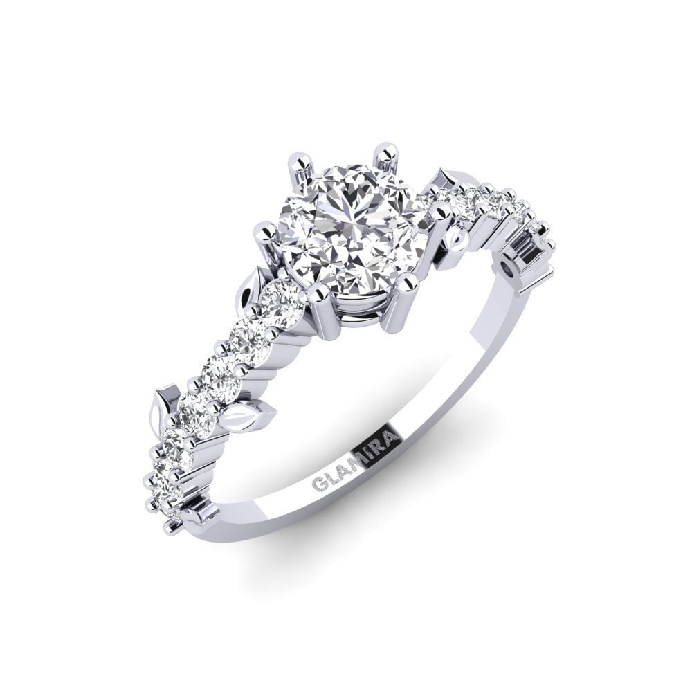 Platin trắng Kim Cương Nhân Tạo Nhẫn Efimero