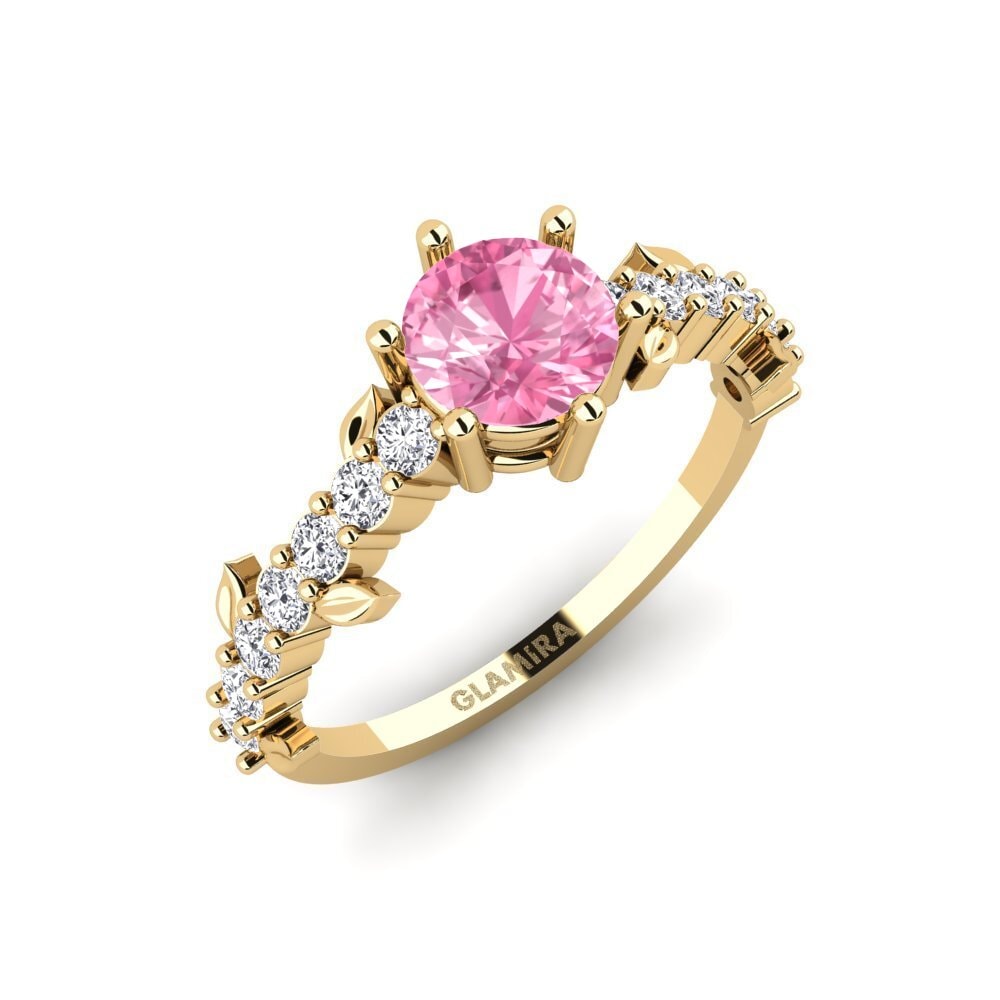 Zafiro Rosado Anillo Efimero