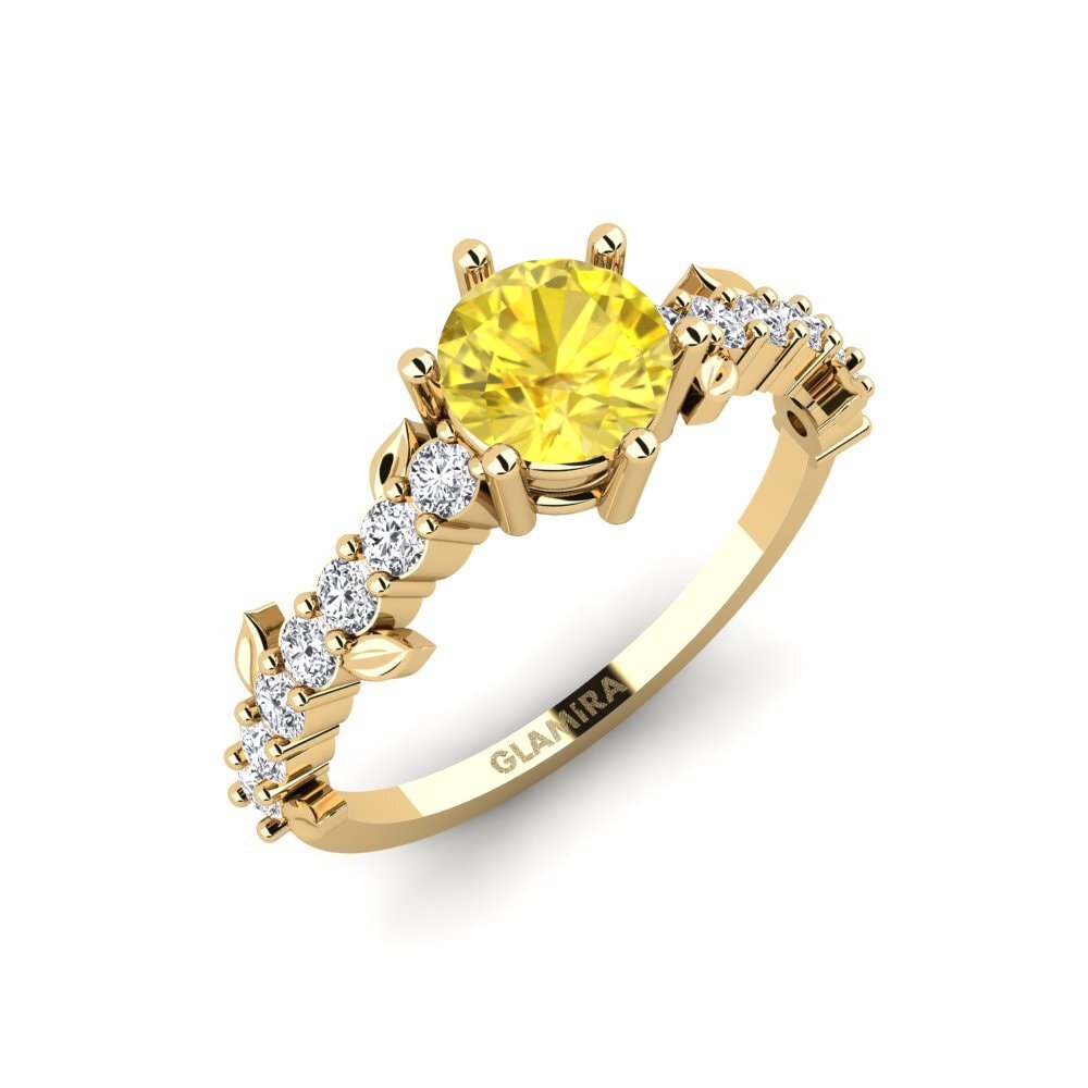 Zafiro amarillo Anillo Efimero