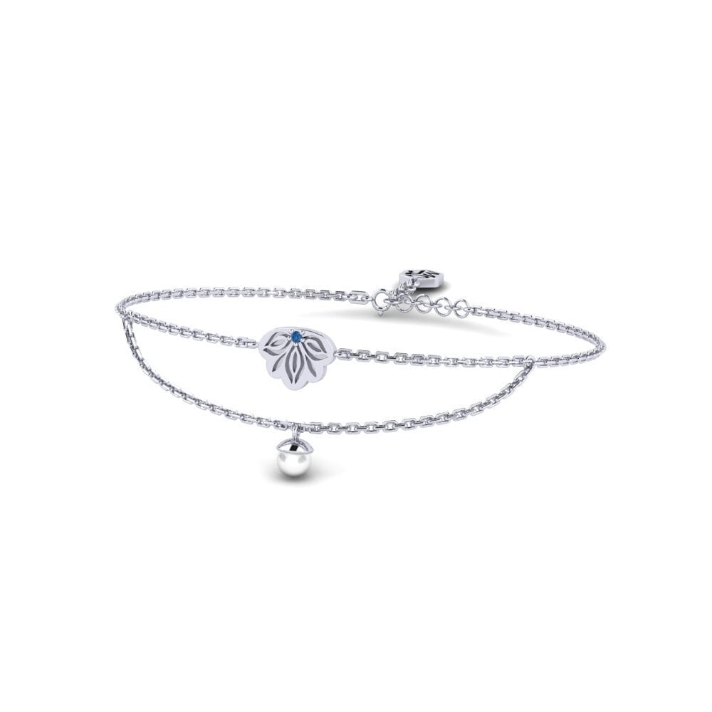 Paladio Circonita Azul Oscuro Pulsera de Mujer Ejabule