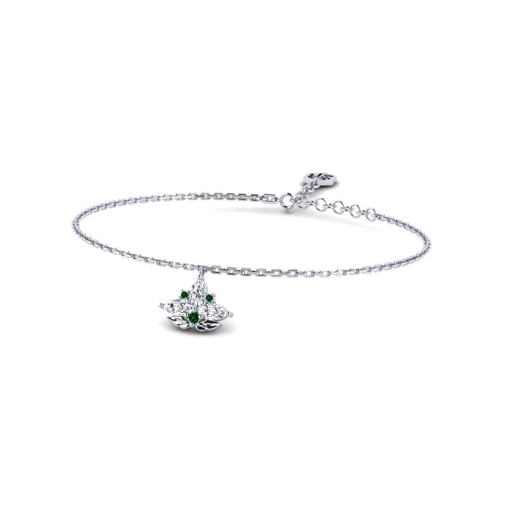Paladio Circonita Verde Pulsera de Mujer Elevata